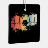 Basketball Retro  Keramisch Ornament (Rechts)