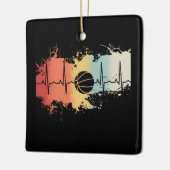 Basketball Retro  Keramisch Ornament (Links)