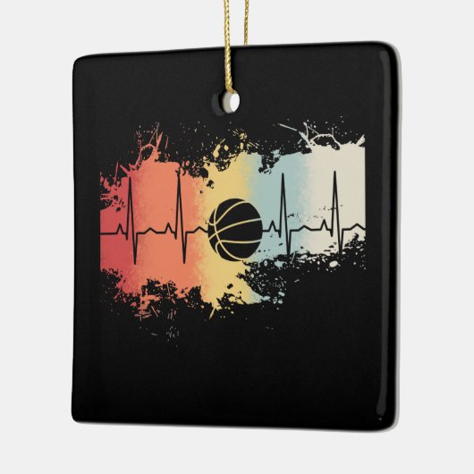 Basketball Retro  Keramisch Ornament (Links)