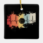 Basketball Retro  Keramisch Ornament (Voorkant)