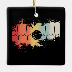 Basketball Retro  Keramisch Ornament