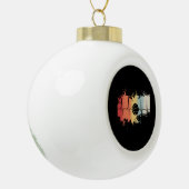 Basketball Retro Keramische Bal Ornament (Links)