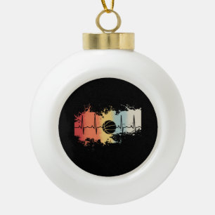 Basketball Retro  Keramische Bal Ornament