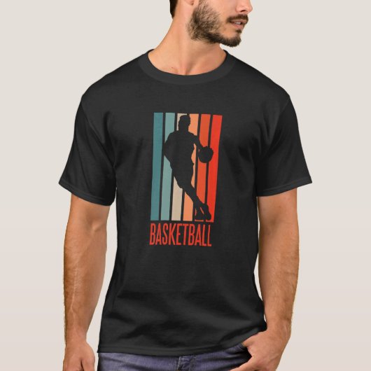 Basketball retro vintage basketball player  2 t-shirt (Voorkant)