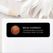 Basketball Return Address Label (Insitu)