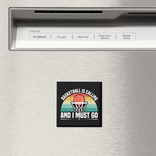 Basketball roept op en ik moet papier maken magneet (Insitu (Vaatwasser))