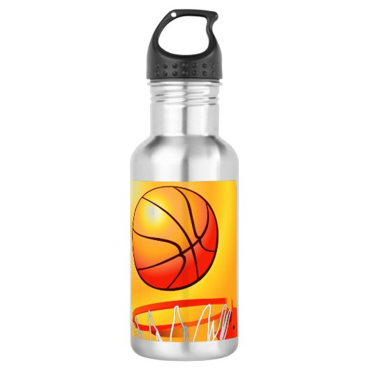 Basketball Roestvrij stalen fles (Voorkant)