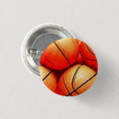 Basketball Ronde Button 3,2 Cm (Voorkant /achterkant)
