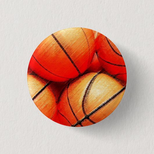 Basketball Ronde Button 3,2 Cm (Voorkant)
