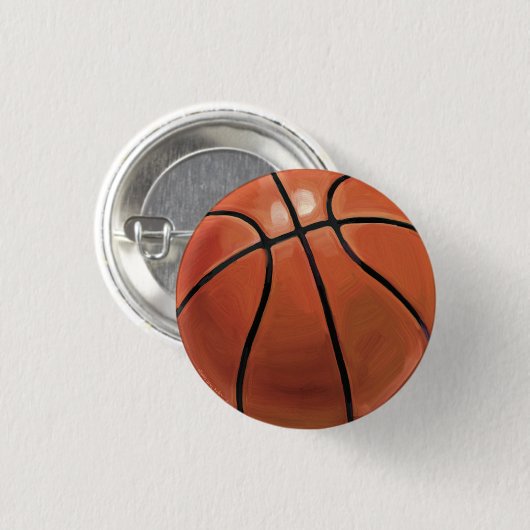 Basketball Ronde Button 3,2 Cm (Voorkant /achterkant)