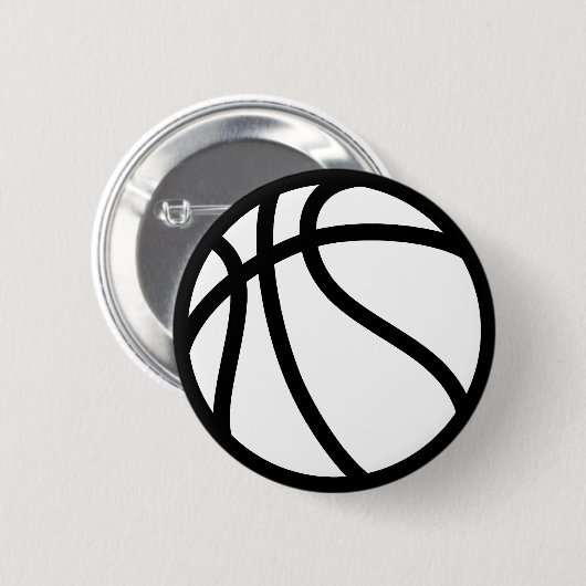 BASKETBALL RONDE BUTTON 5,7 CM (Voorkant /achterkant)