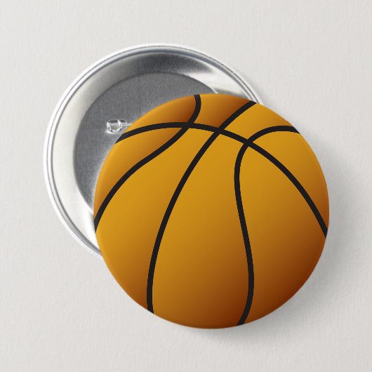 Basketball Ronde Button 7,6 Cm (Voorkant /achterkant)