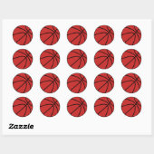 Basketball Ronde Sticker (Vel)