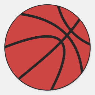 Basketball Ronde Sticker