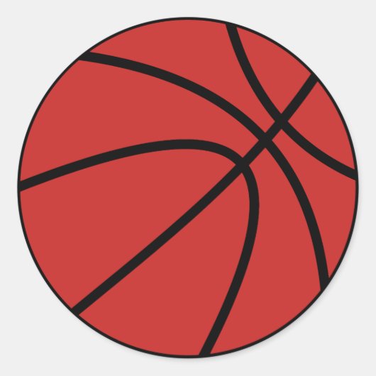Basketball Ronde Sticker (Voorkant)
