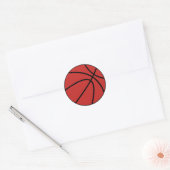 Basketball Ronde Sticker (Envelop)
