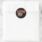 Basketball Ronde Sticker (Tas)