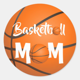 Basketball Ronde Sticker