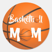 Basketball Ronde Sticker (Voorkant)