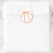 Basketball Ronde Sticker (Tas)