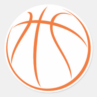 Basketball Ronde Sticker