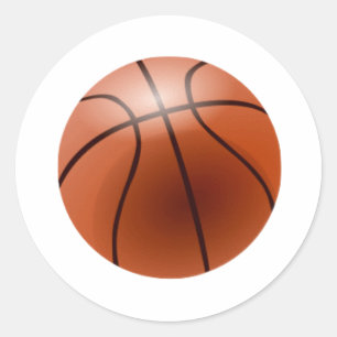 Basketball Ronde Sticker