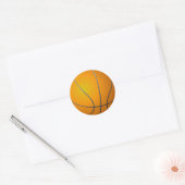 Basketball Ronde Sticker (Envelop)
