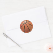 Basketball Ronde Sticker (Envelop)