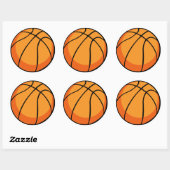 Basketball Ronde Sticker (Vel)