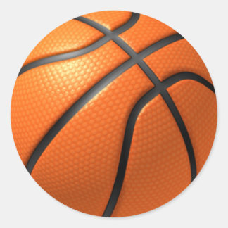 Basketball Ronde Sticker