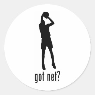 Basketball Ronde Sticker