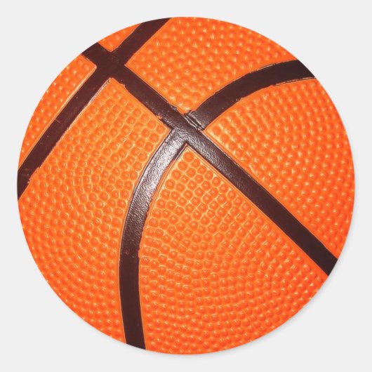 Basketball Ronde Sticker (Voorkant)