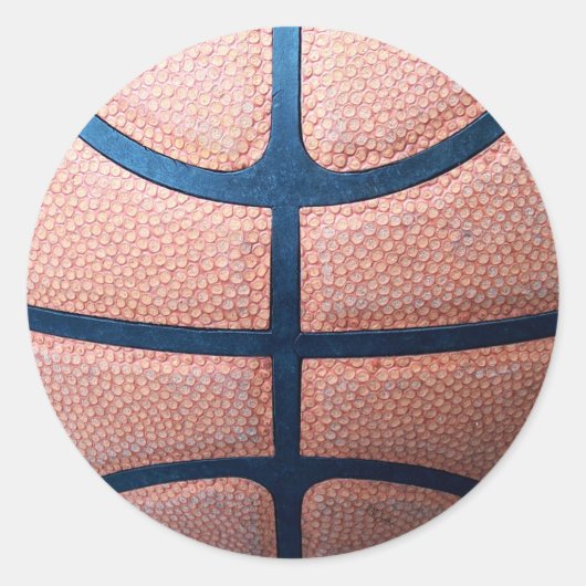 Basketball Ronde Sticker (Voorkant)