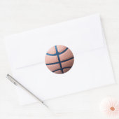 Basketball Ronde Sticker (Envelop)