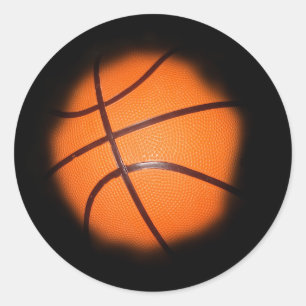 Basketball Ronde Sticker