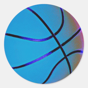 Basketball Ronde Sticker