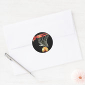 Basketball Ronde Sticker (Envelop)