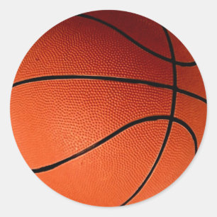 Basketball Ronde Sticker