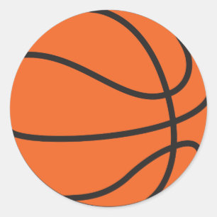Basketball Ronde Sticker