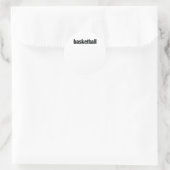 Basketball Ronde Sticker (Tas)