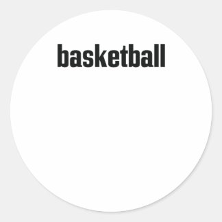 Basketball Ronde Sticker