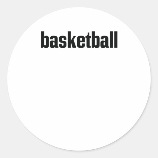 Basketball Ronde Sticker (Voorkant)