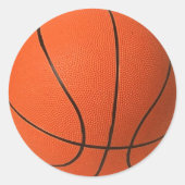 BasketBall Ronde Sticker (Voorkant)
