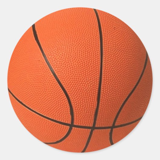 BasketBall Ronde Sticker (Voorkant)