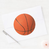BasketBall Ronde Sticker (Envelop)