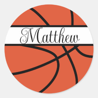 Basketball Ronde Sticker