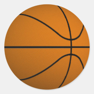 Basketball Ronde Sticker