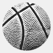 Basketball Ronde Sticker (Voorkant)