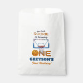 Basketball Rookie Of The Year First Birthday Bedankzakje (Voorkant)