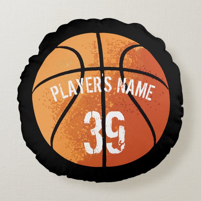 Basketball () Round Pillow Rond Kussen (Voorkant)